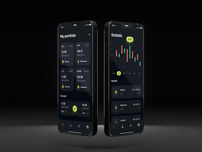 Coinx Crypto Wallet bitcoin bitcoin wallet blockchain crypto crypto wallet dark theme dark ui finance fintech interface invest investment investment app mobile app mobile design mobile ui piqo design trading ui design