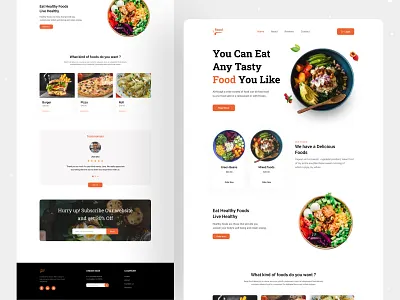 Food Delivery Landing Page food food app food delivery food delivery landing page landing page recipe app ui ui ux web design website