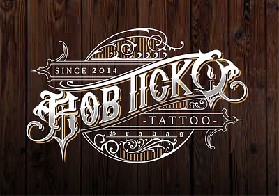 Bob Ticko Tattoo Logo branding design design logo graphic design hand lettering icon lettering logo logo font tattoo tattoo culture vintage