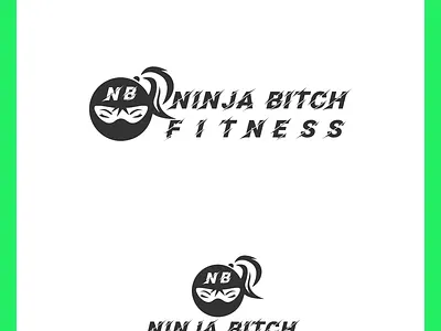 Ninja Bitch fitness branding fitness karate logo logodesign martialarts minimalist logo modern logo ninja physical