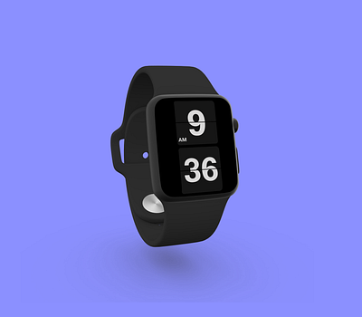 Flip clock on Apple Watch apple watch clock clock face design flat flip clock illustration minimal new zealand ui watch watchos