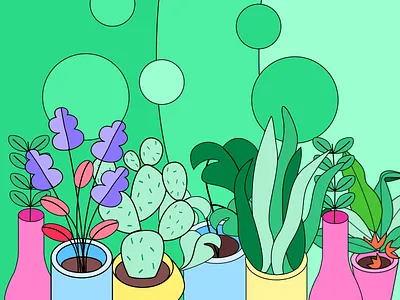 Pleasant Plant Illustrations branding design illustration illustration design illustrations illustrations／ui illustrator logo ui ux