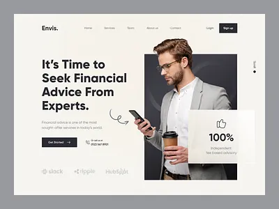 Financial advisor landing page💸 advisor landing page advisor website design finnancial landing page landing page design minimal minimal design trendy trendy design ui design uidesign uiux web website website design