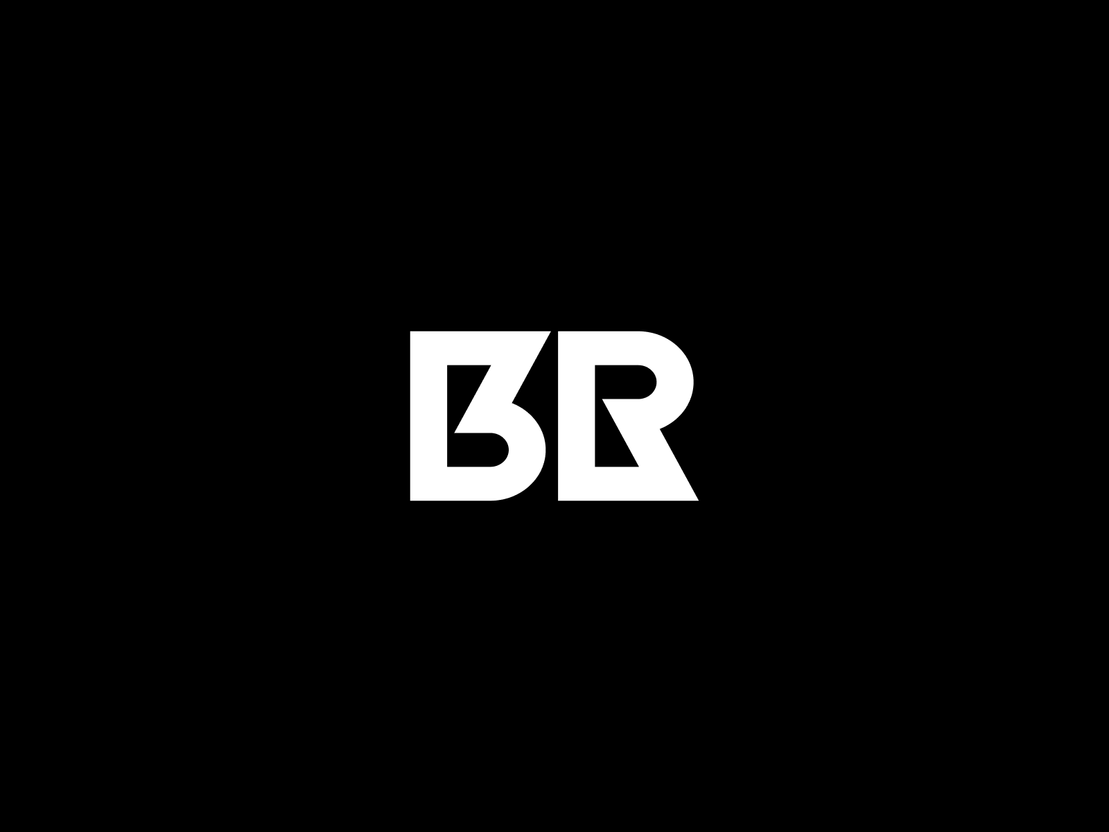 Letter br logo with shield and sword design Vector Image