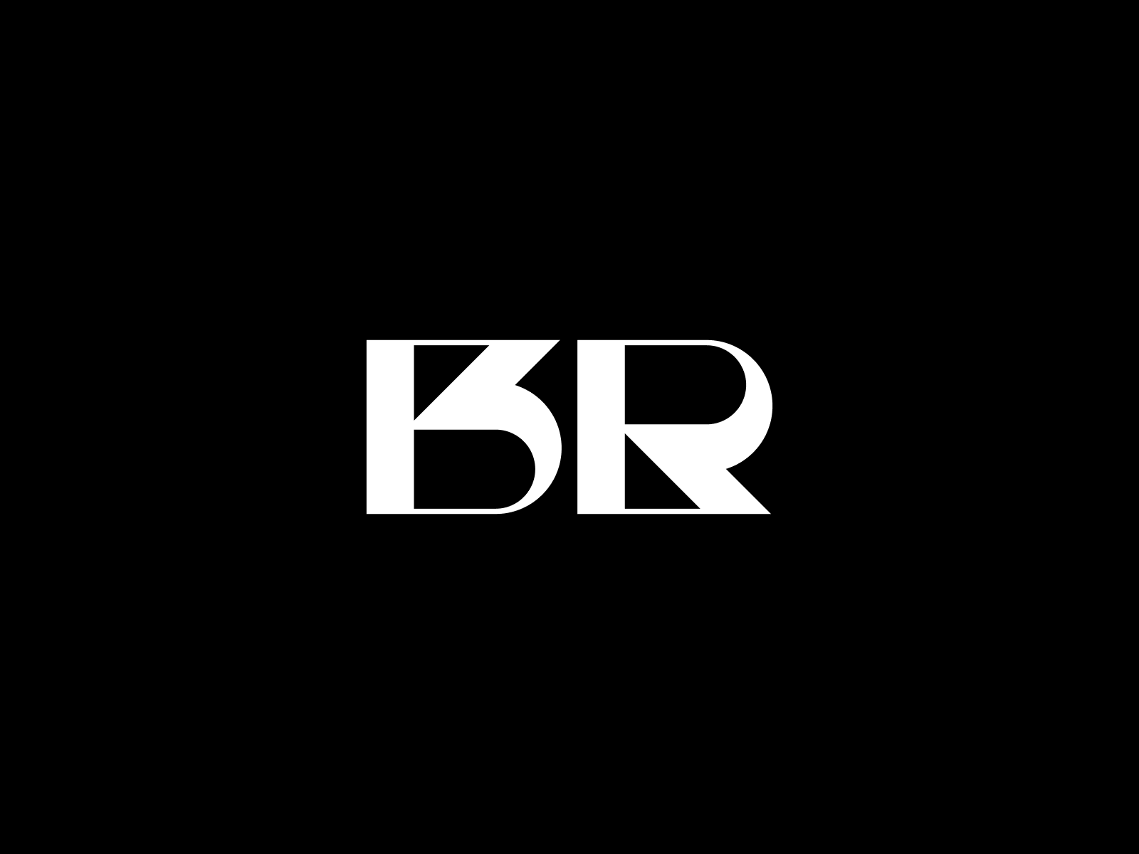Initials Logo, BR – Elegant Quill