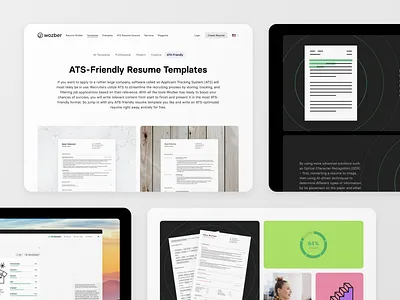 ATS-Friendly Resume Templates ats cv job interview landing page resume resume builder wozber