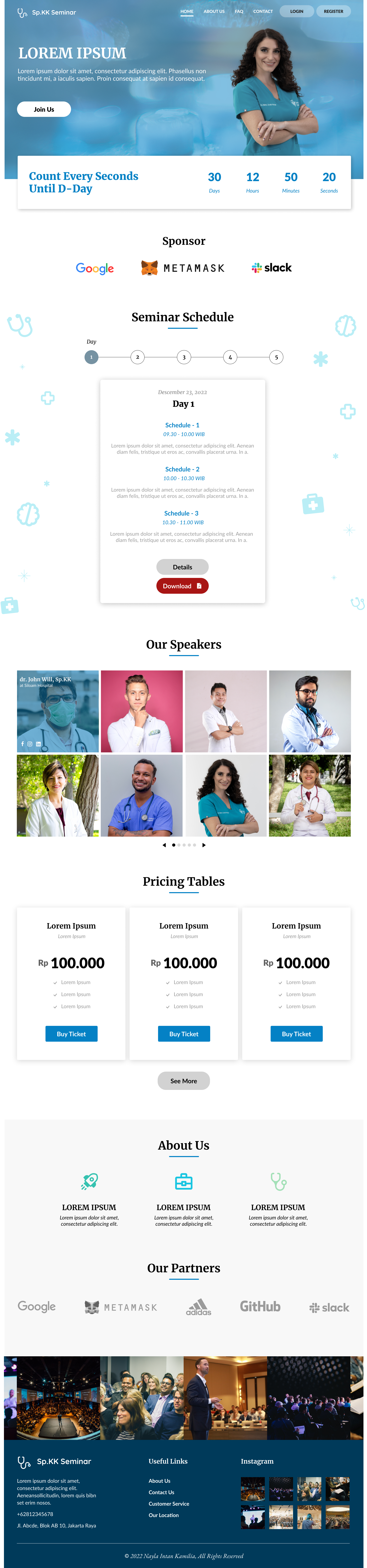 Redesign Medical Webinar/Seminar Dashboard design medical seminar ui ux website design