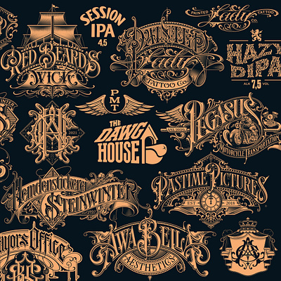 Logotypes vol. 9 hand lettering logo logotype monogram schmetzer typography wordmark