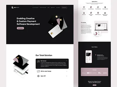 Fintech Marketing Website Design animation card clean fintech interaction marketing payments saas product simple ui designer ux designer website website design website ui website ux