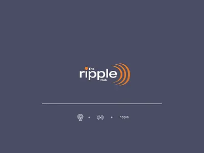 Logo Design for The ripple Hub 2d 2d art brand branding design digital digital art graphic design identity branding illustration logo logo design minimal modern typography vector wordmark