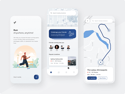 Runatit Mobile App (Light Version) app clean design health jogging mobile modern running ui ux