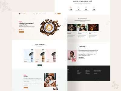 Bean Coffee - Coffee Shop eCommerce 2022 coffee coffee shop coffee shop ecommerce design dribbble best shot landing page design online shop trendy design ui ui design uiux design ux ux design web design website design