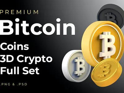 Bitcoin 3d Premium Crypto DeFi Coins Set 3d 3d illustration altcoin app bitcoin blockchain coin concept crypto cryptocurrency defi eth ethereum illustration invest market money pack page set