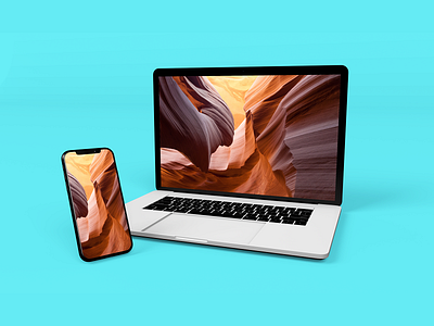 iPhone mockup - Smartphone & Laptop mockup design Free PSD android mockup ios mockup iphone mockup laptop mockup psd mockup smartphone mockup