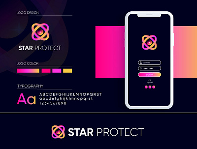 Star Protect Logo Design Project tech logo