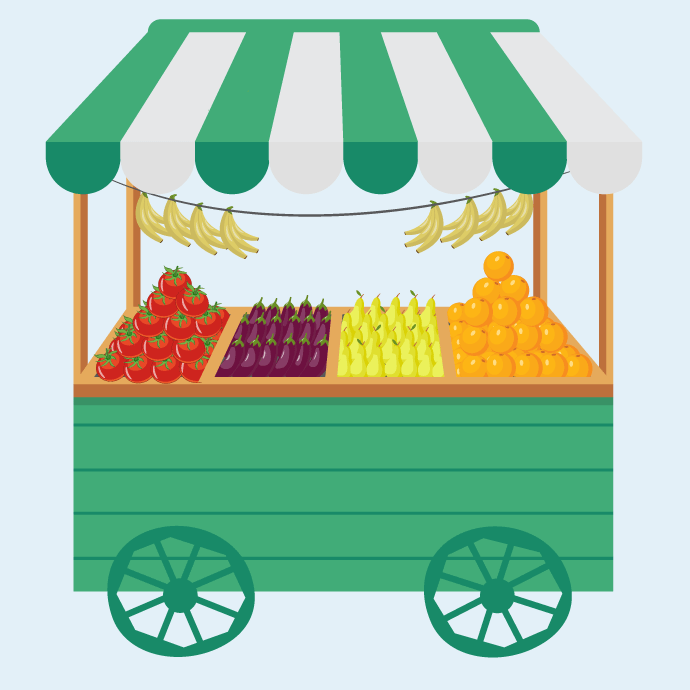 Market place cartoon design graphic design icons illustration image vector