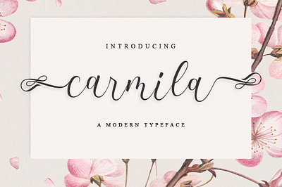 carmila script banner