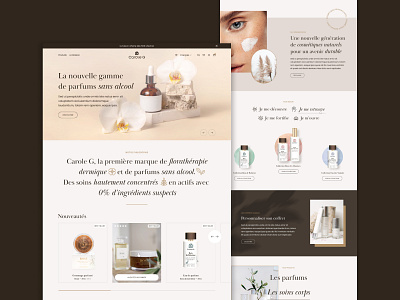 Carole G artistic direction branding cosmetic design elegant natural ui ux web design