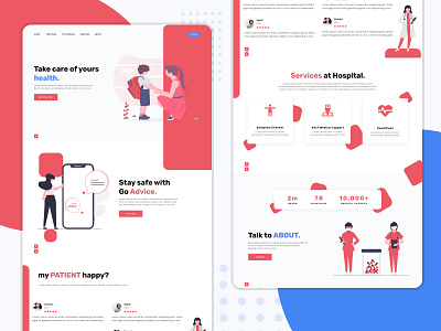 Landing Page app branding design graphic design illustration logo typography ui ux vector