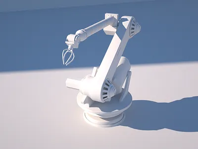 Mechanical arm 3d c4d mechanics the manipulator is made with c4d