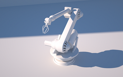 Mechanical arm 3d c4d mechanics the manipulator is made with c4d