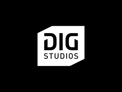 Dig Studios logo concept ambigram badge brand identity branding film logo logo design logotype minimal podcast production storytelling tv type typography visual identity wordmark
