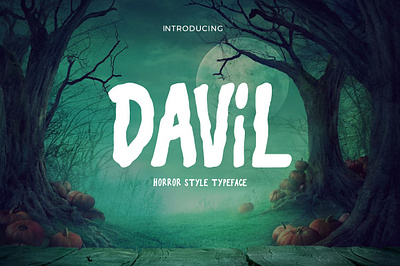 Davil Typeface branding devil font graphic design halloween horror photoshop spooky typeface