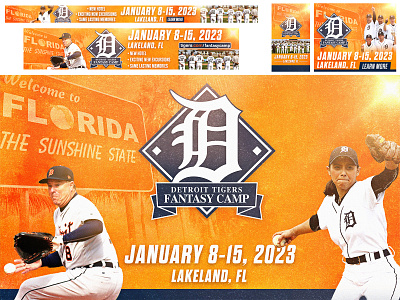 2023 Tigers Winter Fantasy Camp adobe photoshop baseball creative detroit detroit tigers florida graphic design major league baseball mlb photoshop sunshine tigers typography