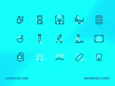 Health Treatment Icon Group animation design icon