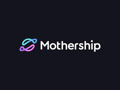 Mothership - Planet logo design cosmos dropshipping flow fluid infinity logo logo design logo designer modern mothership partnership planet planet logo ring saturn shop logo shopping space symbol tech