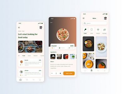 La Luna Restaurant - Food App Concept app clean clean ui concept cooking design food food app food delivery landing page landingpage minimal minimalist mobile app mobile ui restaurant restaurant app ui uiux ux