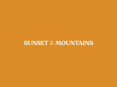 Sunset In The Mountains — Typography branding glass highlands illustration logo logotype mark mascot meadow mountain mountains peak stained sun sunflower sunny sunrise sunset symbol typography