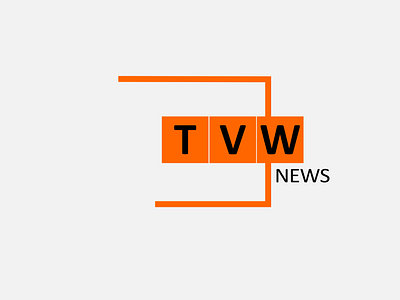 News channel logo branding creative dailylogo design graphic design illustration logo logo design minimal logo minimalistic modern logo news channel logo news logo orange simple tvw news ui vector