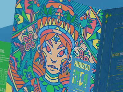 Inca Hibisco Tea brand branding design ecuador graphic design illustration jorgecampozano logo pack sketch type vector