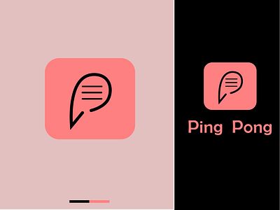 Messaging app logo app icon design branding chat icon creative daily logo design graphic design illustration logo logo design messaging app logo messaging icon minimal logo minimalistic modern logo ping pong racquet logo simple ui vector