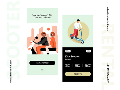 Scooter Rental App Development app design app development branding graphic design mobile app design rental app