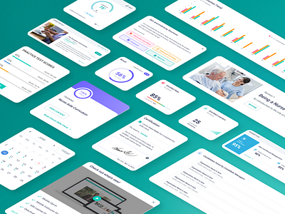 Straightaway - UI for nurses educational software design elements design system education software healthcare software lift agency nursing education performance software retention software training software ui ui agency ux