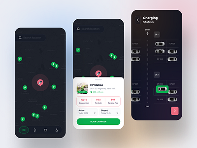 EV Charging App app app design car charging station electric electric car electric vehicle ev ev app ev charge ev charger map mobile online power ui vehicle