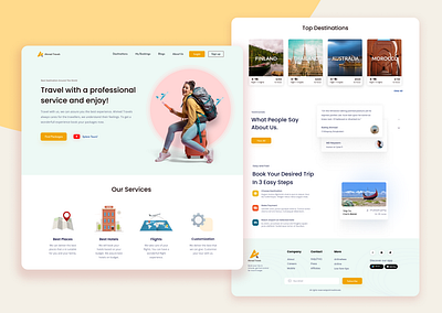 Travel Agency Landing Page agency agency website booking branding landing page nature tour travel travellers trip ui uidesign ux website