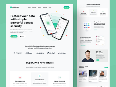 VPN Product Landing page android ios platforms app landingpage clean design cybercrime detector cybersecurity extention homepage internet security landingpage mobile app landingpage nasim recruiting saas landing page social security uiux design vpn vpn website web design web ui ux design website