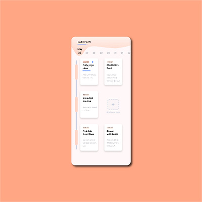daily planner flat illustration ui ux vector