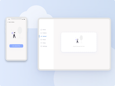 File Uploader (Phone and Tablet) app da daily ui drag and drop drop file mobile ui ui design upload uploader
