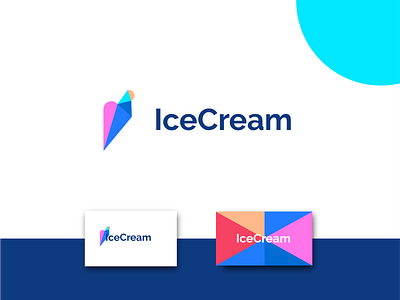 IceCream Brand Identity Logo Design app brand brand identity branding branding design custom design flat icon illustration logo logo design logo designer logomaker logotype minimal modern print symbol ui