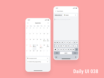 DailyUI 038 Calendar 038 calendar daily ui dailyui 038 dailyuichallenge