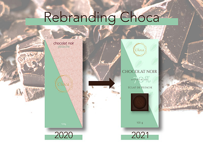 Rebranding Choca - pistachio brand branding chocolat chocolate chocolate packaging design design graphique designer graphique designer portfolio food graphic design graphic designer illustration logo package packaging design pistachio