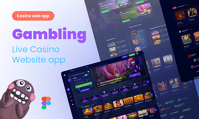 🏆 Live Casino Webapp 🔥 adobexd card casino components dashboard figma gambling game inspiration kit landing live livecasino mockup promotion prototype ui uiux ux webbapp