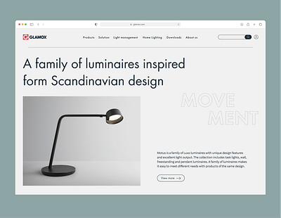 Luxo motus website redesign clean furniture furniture website landing landing page light website minimal web design motus redesign typography ui web website