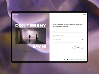 Galleries Website Contact Page contact contact form contact page design design studio gallery graphic design interaction interface ui ux web web design website