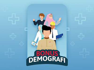 Poster for Demography Bonus design graphic design illustration poster vector