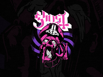 Ghost - The Stuff apparel band bandmerch design drawing ghost horror illustration merch shirt skull the stuff vintage